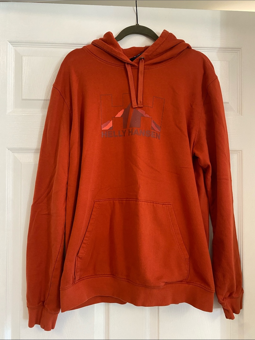 Helly Hansen Men's Rust Orange Pullover Hoodie Sweater
